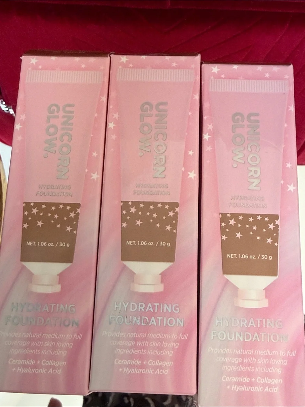 Unicorn Glow Foundation Toffee 09 Large Collagen NIB